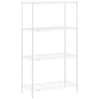 ホームエレクター (セット品) ワイヤーシェルフ 天地4段 ホワイト 幅900×奥行450×高さ1595mm 1台(6梱包)（直送品）