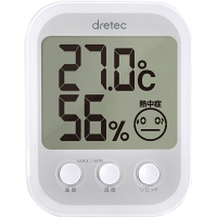 ドリテック　デジタル温湿度計　オプシスプラス　ホワイト　O-251WT