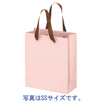【アウトレット】スーパーバッグ　サテンリボン手提袋　ピンク　M　0250009640　1袋（5枚入） オリジナル