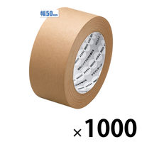 【ガムテープ】 現場のチカラ 油性インクで文字が書けるクラフトテープ 茶 幅50mm×長さ50m 1セット（1000巻入） アスクル  オリジナル