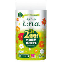 トイレットペーパー 12ロール入 パルプ フローラルの香り ダブル 50m エリエールイーナ 1パック（12ロール入） 大王製紙