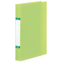 ハピラ　リングファイル丸型2穴　A4タテ　背幅35mm　カラバリ　グリーン オリジナル