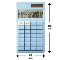 【アウトレット】キヤノン　スリムなのに打ちやすい電卓　ペールブルー　RS-4U-BL オリジナル