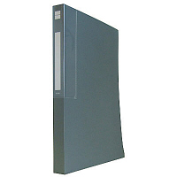 【アウトレット】アスクル　クリアファイル固定式　A4S48P　ストーングレー　86941