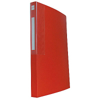 【アウトレット】アスクル　クリアファイル固定式　A4S48P　トマトレッド　86937
