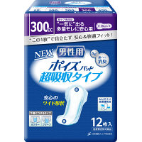 ポイズ メンズパッド 超吸収タイプ 300cc 35cm 尿モレが気になる方 1パック (12枚) 尿漏れパッド 日本製紙クレシア