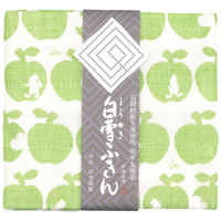 白雪 友禅ふきん 吸水性がよく すぐ乾く 友禅染め かや織りふきん 台拭き 食器拭き 白雪姫 ポムグリーン 1枚