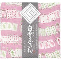 白雪 友禅ふきん 吸水性がよく すぐ乾く 友禅染め かや織りふきん 台拭き 食器拭き 不思議の国のアリス マカロンピンク 1枚