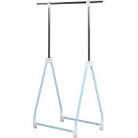 【アウトレット】不二貿易　カラー折りたたみ収納ハンガー　ペールブルー　1台