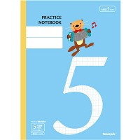 【アウトレット】ナカバヤシ 5mm方眼ノート 動物演奏会シリーズ セミB5 ９（ラッコ） 62340-3 1冊