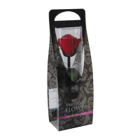 【アウトレット】ショートステムローズ　チェリーレッド　（プリザーブドフラワー）　1本