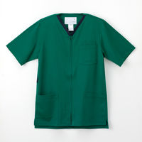 ナガイレーベン 男女兼用上衣（スクラブ） 医療白衣 半袖 グリーン BL RF-5082（取寄品）