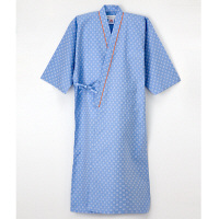 ナガイレーベン 患者衣ゆかた型 ブルー LL RG-1450（取寄品）