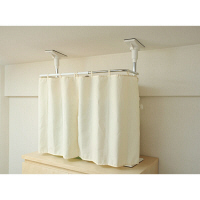 【アウトレット】YAMAZEN　収納ラック付き突っ張り棒　（51-73cm対応）　白　KTB-AC（WH）　1セット