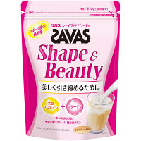 【アウトレット】ザバス(SAVAS)　シェイプ＆ビューティ　ミルクティー風味　15食分　210g　明治　プロテイン