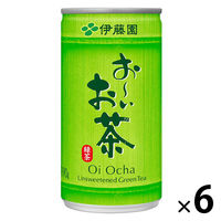 伊藤園 おーいお茶 190g 1セット（6缶） 小容量 お茶 【接客】【来客】【会議】