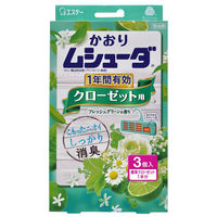 かおりムシューダ1年有効　クローゼット用　フレッシュグリーン　1箱（3個入）