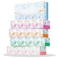 ティッシュペーパー　200組（5箱入）　オリジナルティッシュボタニクス　アスクル