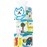 ティッシュペーパー　80組（3箱入）　こども支援　キューブティッシュともだちアソート　アスクル【ASKUL Kodomo Art Project】 オリジナル