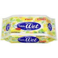 使用不可ウェットティッシュ　ノンアルコール　詰替　70枚入×24個　無香料　テーブルウエットティシュ　ピジョン