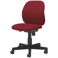 【在庫限り処分品】プラス NEXISチェア C04 布張り オフィスチェア 肘無し ワインレッド KC-NX64SL RS 1脚