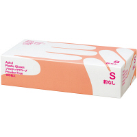 アスクル　プラスチックグローブ　粉なし（パウダーフリー）　Sサイズ　1箱（100枚入） オリジナル