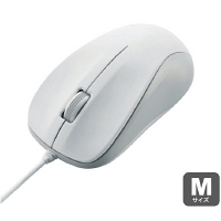 【アウトレット】マウス 有線 3ボタン レーザー 軽量 EU RoHS指令準拠 Chromebook認定 ホワイト M-S2ULWH/RS エレコム 1個