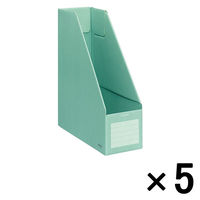 コクヨ　ファイルボックスS　A4タテ　背幅102mm　緑　フ-E450G　1袋（5冊入）