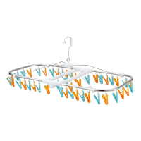 【アウトレット】シービージャパン　ステンレスランドリーハンガー44　ドロップ　ブルー×イエロー　1個