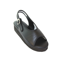 コマリヨー シングルバンドライトサンダル 150-BLK 1足　ナースサンダル