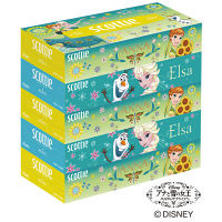 【数量限定】ティッシュペーパー　160組5箱　スコッティティシュー　アナと雪の女王　日本製紙クレシア