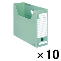 コクヨ　ファイルボックス-FS　＜Dタイプ＞　A4ヨコ　背幅102mm　緑　A4-LFD-D　1セット（10冊）