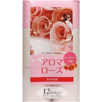 トイレットペーパー 12ロール入 再生紙 ダブル 27.5m ローズベリーの香り アロマローズ 1パック（12ロール入） 藤枝製紙