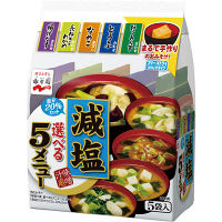 インスタント　味噌汁庵　選べる5メニュー減塩　1個(5食入)　永谷園