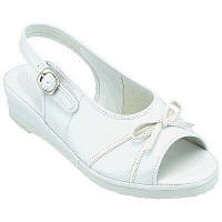 リボン付きナースサンダル 白 S 1足　サンダル