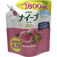 ナイーブ　ボディソープ　桃の葉　超特大詰替　ほんのり甘いフルーティフローラル　1.8L　クラシエ