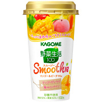 使用不可【アウトレット】【※税率要確認】カゴメ　野菜生活100スムージー　マンゴー＆ピーチMix　1セット（4本入）