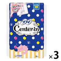 ナプキン 生理用品 ソフィ センターイン ふわふわタイプ 多い日の夜用 羽つき 29cm 1セット（18枚入×3パック） ユニ・チャーム