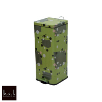 【アウトレット】b.c.l　ガルバ　スクエアダストボックス30Lグリーンカモフラ　1個