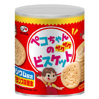 【アウトレット】ペコちゃんのサクサクビスケット　保存缶　不二家　防災食品