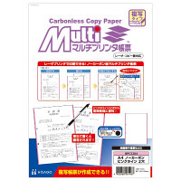 ヒサゴ A4ノーカーボンピンクライン2穴 BPC2204 1パック(100枚入)（取寄品）