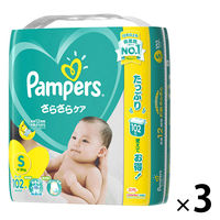パンパース おむつ テープ S（4～8kg） 1ケース（102枚入×3パック） さらさらケア ウルトラジャンボ P&G