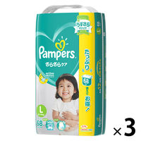 パンパース おむつ テープ L（9～14kg） 1ケース（68枚入×3パック） さらさらケア ウルトラジャンボ P&G