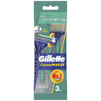 ジレット（Gillette）髭剃り カスタムプラスEX〈首振式〉2枚刃 3本入 カミソリ 男性用 P&G