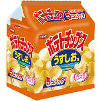 コイケヤ（湖池屋）　ポテトチップス　うすしお食べきり5個パック　150g　1パック