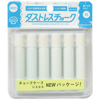 日本理化学工業　ダストレスチョーク　1ケース（6本入）　白　DCC-6-W