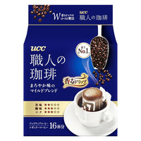 【ドリップコーヒー】UCC上島珈琲 職人の珈琲ドリップコーヒー まろやか味のマイルドブレ 1パック（16袋入）