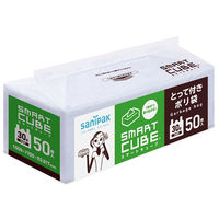 日本サニパック　スマートキューブ　とって付き半透明ポリ袋　30L　SC39　1パック（50枚入）