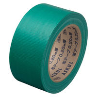 【ガムテープ】 現場のチカラ カラー布テープ 0.20mm厚 幅50mm×長さ25m 緑 アスクル 1巻  オリジナル