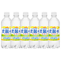 サンガリア　伊賀の天然水炭酸水レモン　500ml　1セット（6本）